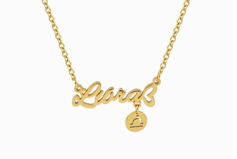Collar Zodiacal Infantil Acero Inoxidable Oro | 12 Signos Personalizado