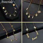 Collar Personalizado Nombres Familiares - Corazón y Mariposa | Esencia Única