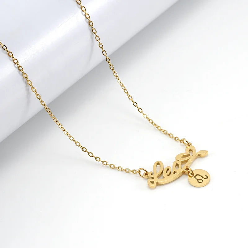 Collar Zodiacal Infantil Acero Inoxidable Oro | 12 Signos Personalizado