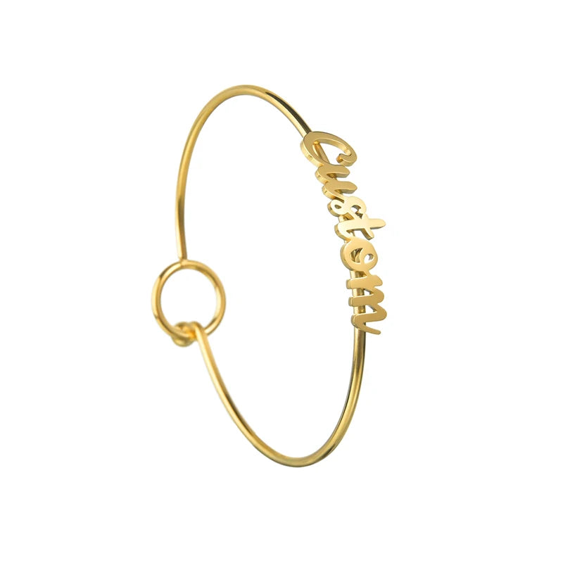 Brazalete Personalizado con Nombre | Acero Inoxidable Premium