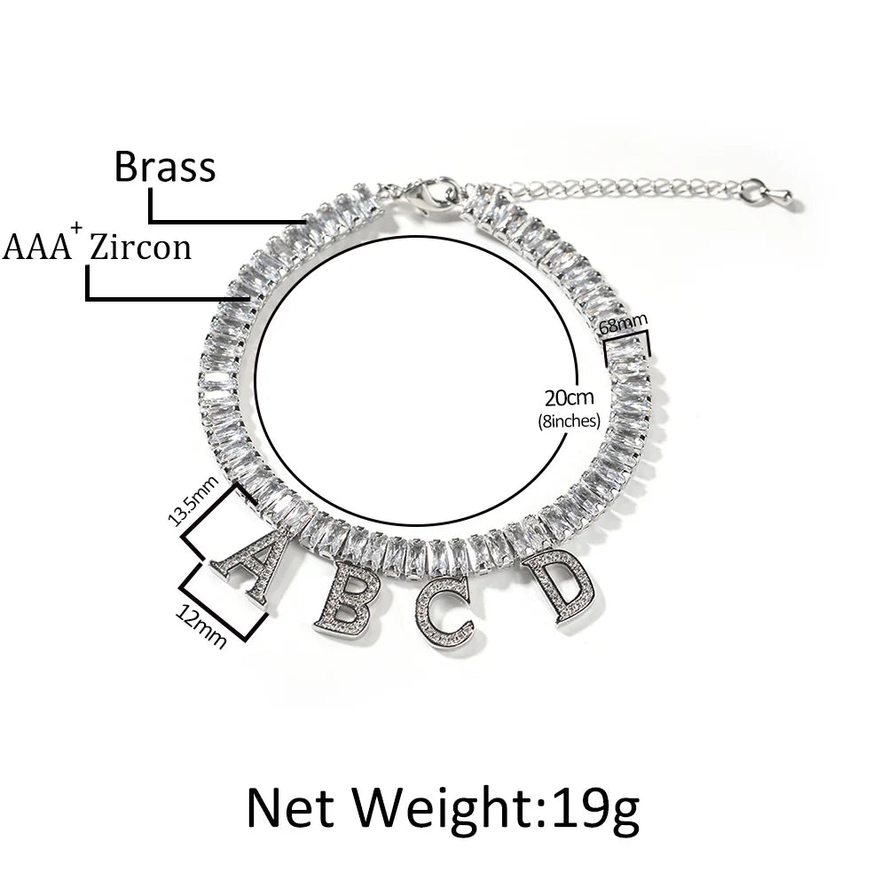 Brazalete Personalizado con Nombre en Circón Cúbico