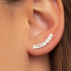 Pendientes Personalizados con Nombre - Acero Inoxidable Estilo Contemporáneo