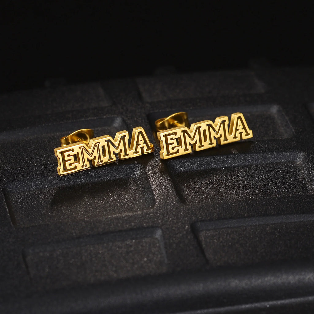 Conjunto Joyería NK Personalizado Nombre Acero Inoxidable | Collar Pulsera Pendientes