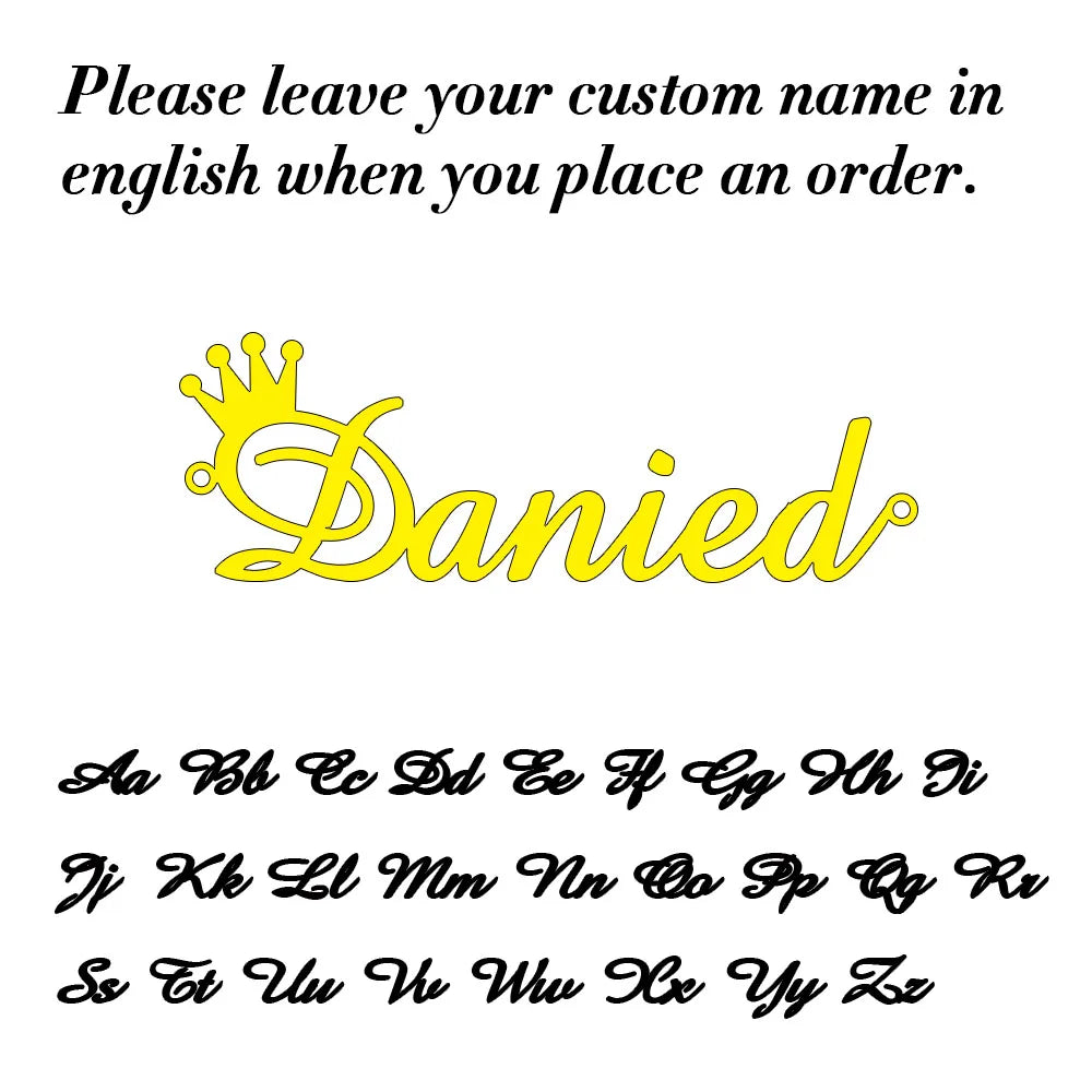 Collar Personalizado con Nombre y Cadena de Labios - Oro