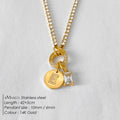 Collar Inicial Personalizado Acero Inoxidable Oro 18K | 26 Letras Circonita