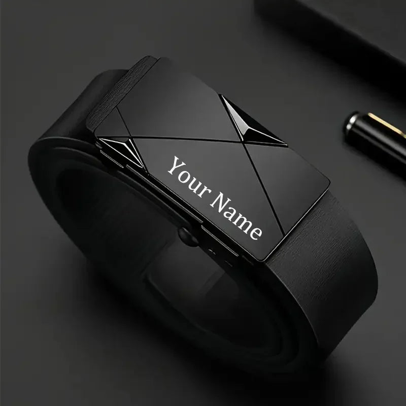Cinturón Cuero Personalizado Nombre Grabado Unisex | Detalles con Alma