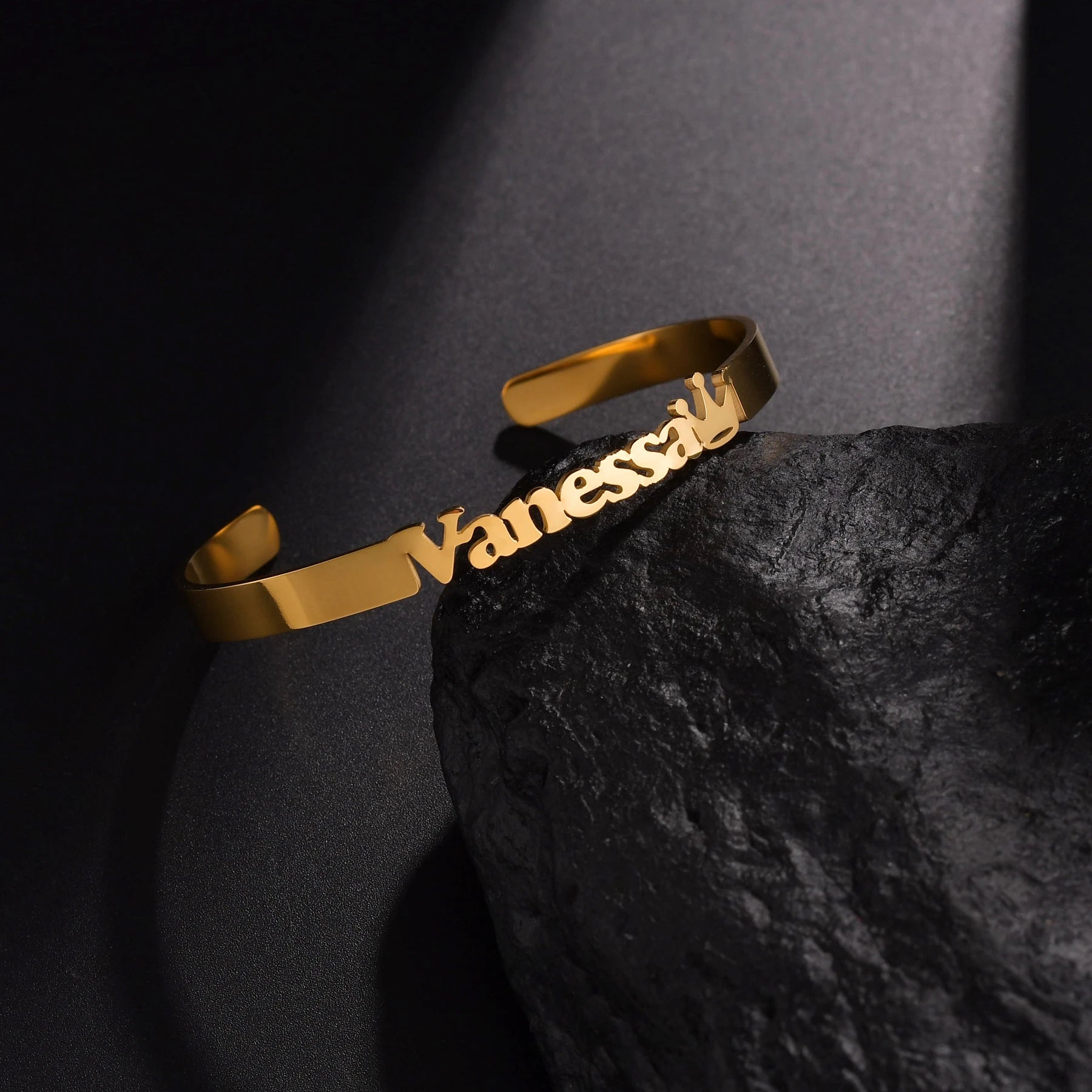 Brazalete Personalizado con Nombre | Acero Inoxidable Premium