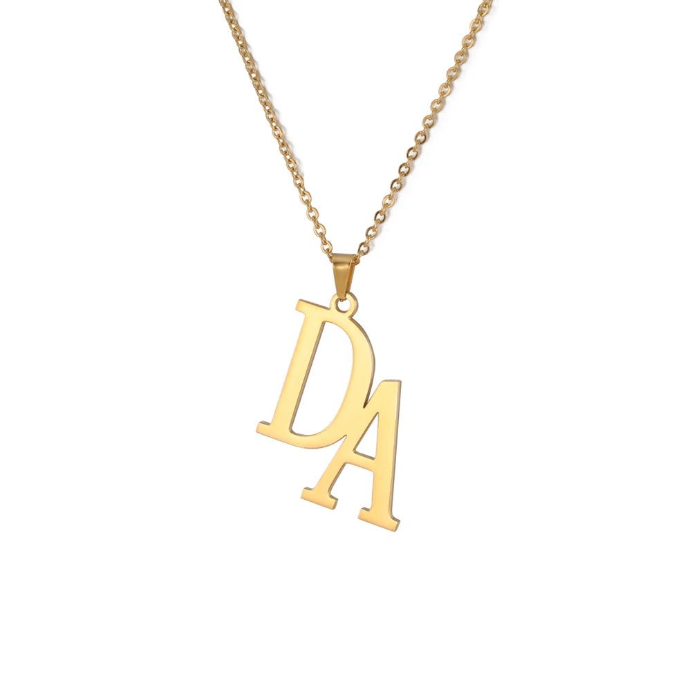 Collar Personalizado con Inicial - Placa de Identidad en Acero Inoxidable