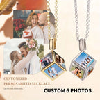 Collar Cubo Personalizado 6 Fotos Acero Inoxidable | Detalles con Alma