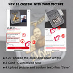 Collar Silueta Personalizada Foto Grabado Láser | Regalo Familia Navidad