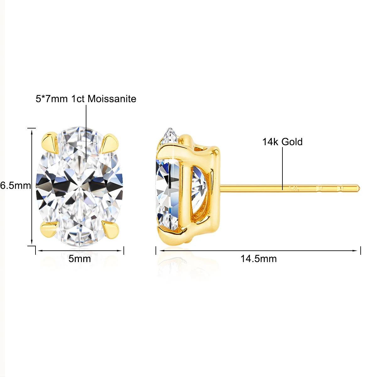 Aros Oro 14K Certificado Mujer | Joyería Fina Lujo