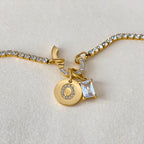 Collar Inicial Personalizado Acero Inoxidable Oro 18K | 26 Letras Circonita