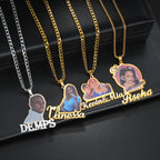 Collar Personalizado con Foto y Nombre Grabado - Acero Inoxidable Premium