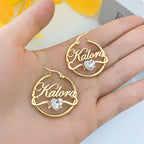 Set Collar y Aros Personalizado con Nombre y Piedra Nacimiento | Detalles con Alma